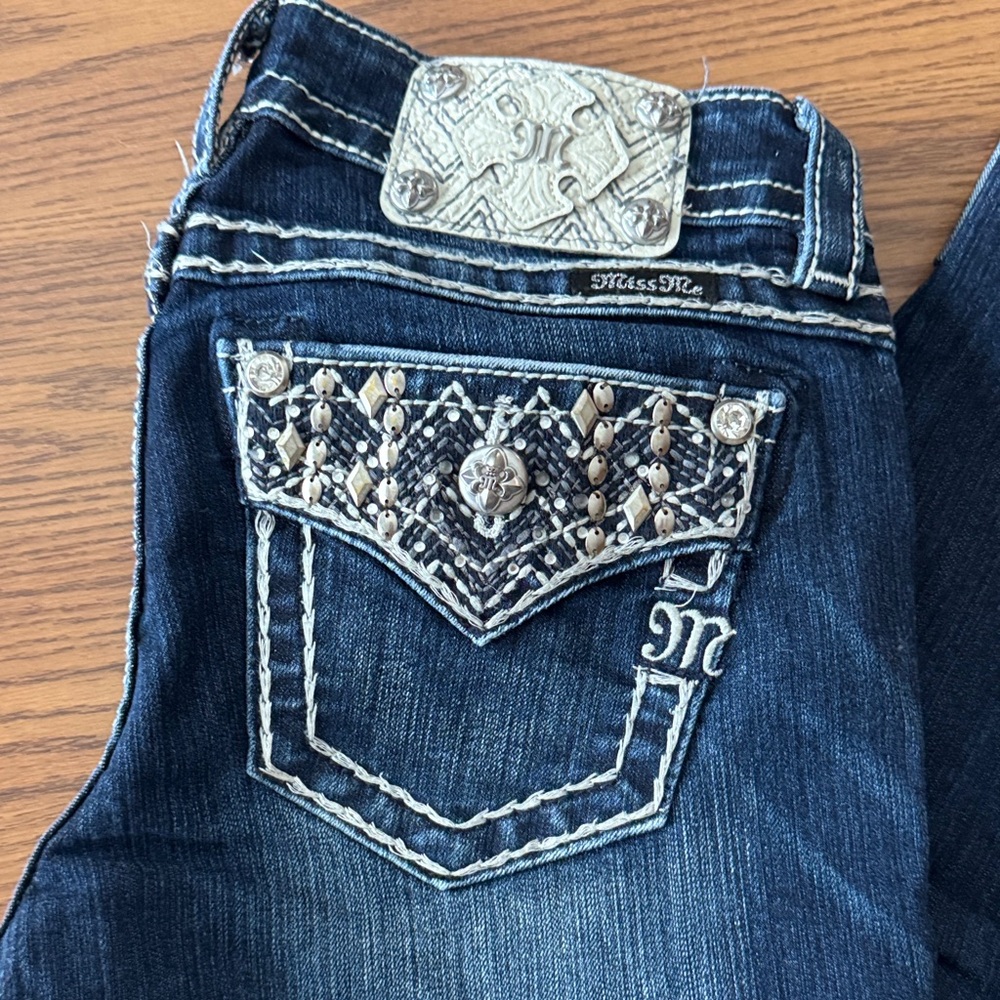 Miss Me Jeans JE8130EAK | Size 26 | Mid-Rise Easy Bootcut | DK212 Dark Wash